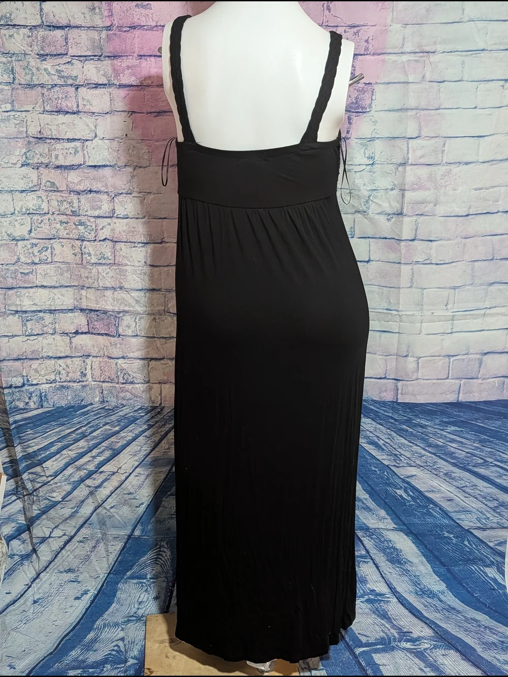 Design History Black Braided Strap V-Neck Maxi Dress - Picture 2 of 2
